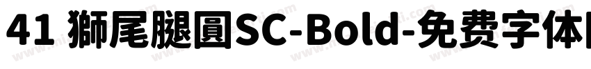 41 獅尾腿圓SC-Bold字体转换